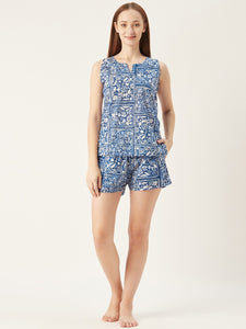 Sleeveless Kurta with shorts set
