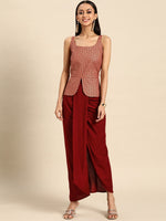 Load image into Gallery viewer, Dhoti Skirt with Long peplum top
