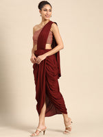 Load image into Gallery viewer, Cowl Skirt with dupatta drape and blouse
