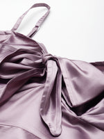 Front knot shift dress in Mauve