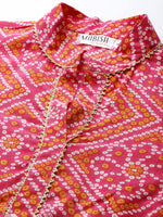 Front Cowl Midi Dress in Pink