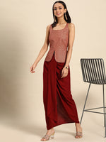 Load image into Gallery viewer, Dhoti Skirt with Long peplum top
