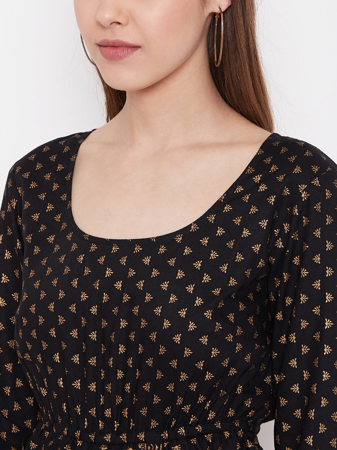 Overlap side cowl dress