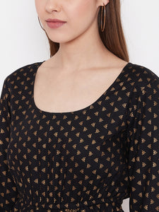 Overlap side cowl dress