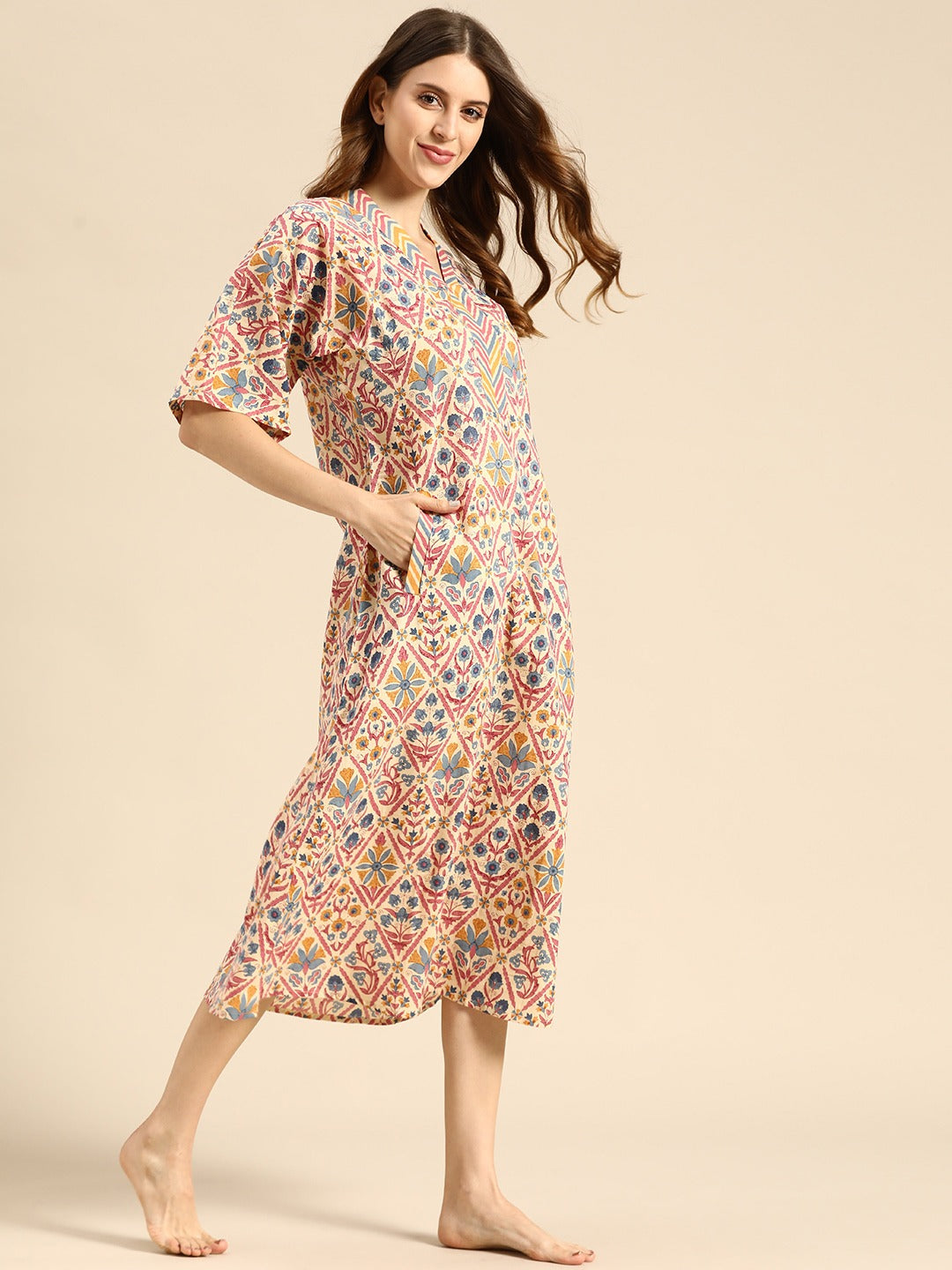 Kaftan Dress with side pockets