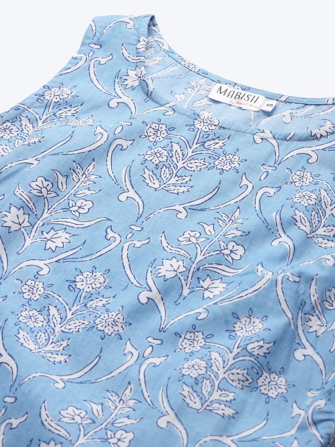 Printed Shift Dress with flare at the hem