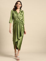 Shirt Dress with front Drape