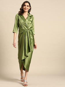 Shirt Dress with front Drape