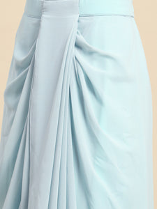 Cape top with draped skirt