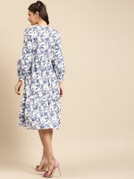 Load image into Gallery viewer, Midi Layered dress with balloon sleeve
