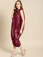 Load image into Gallery viewer, Asymmettric side cowl dress
