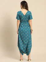 Load image into Gallery viewer, Overlap neck dhoti jumpsuit

