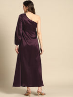 Load image into Gallery viewer, One shoulder Over lap Maxi Dress
