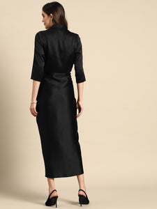 Shirt Dress with front Drape