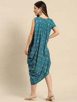 Load image into Gallery viewer, One side cowl asymettric dress with side
