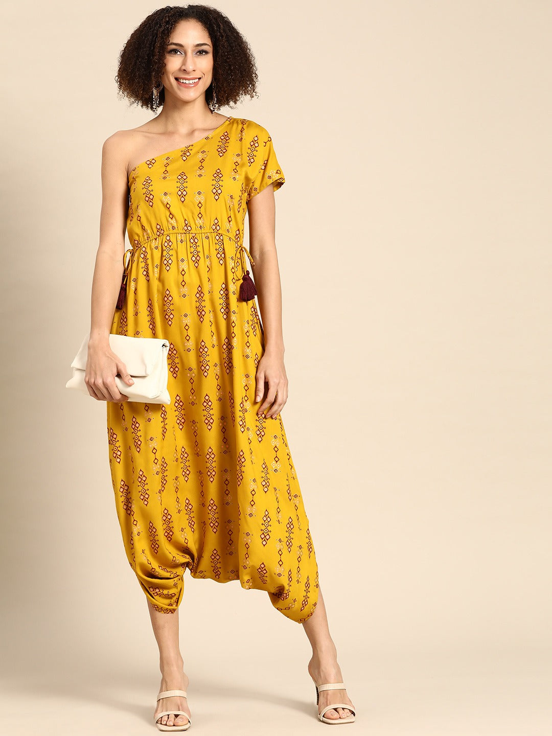 One shoulder dhoti Jumpsuit