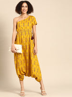 Load image into Gallery viewer, One shoulder dhoti Jumpsuit
