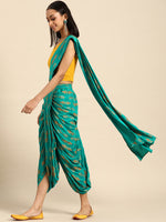 Load image into Gallery viewer, Dhoti with dupatta drape and Blouse

