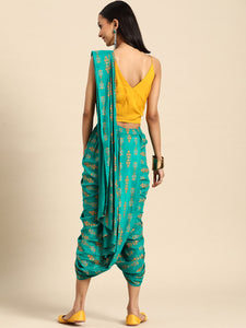 Dhoti with dupatta drape and Blouse