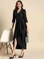 Shirt Dress with front Drape