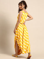 Load image into Gallery viewer, Crop top with cowl dhoti skirt
