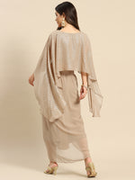 Cape top with draped skirt