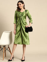 Load image into Gallery viewer, Front Twist Midi Dress
