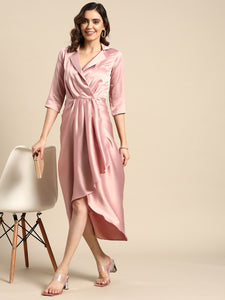 Shirt Dress with front Drape