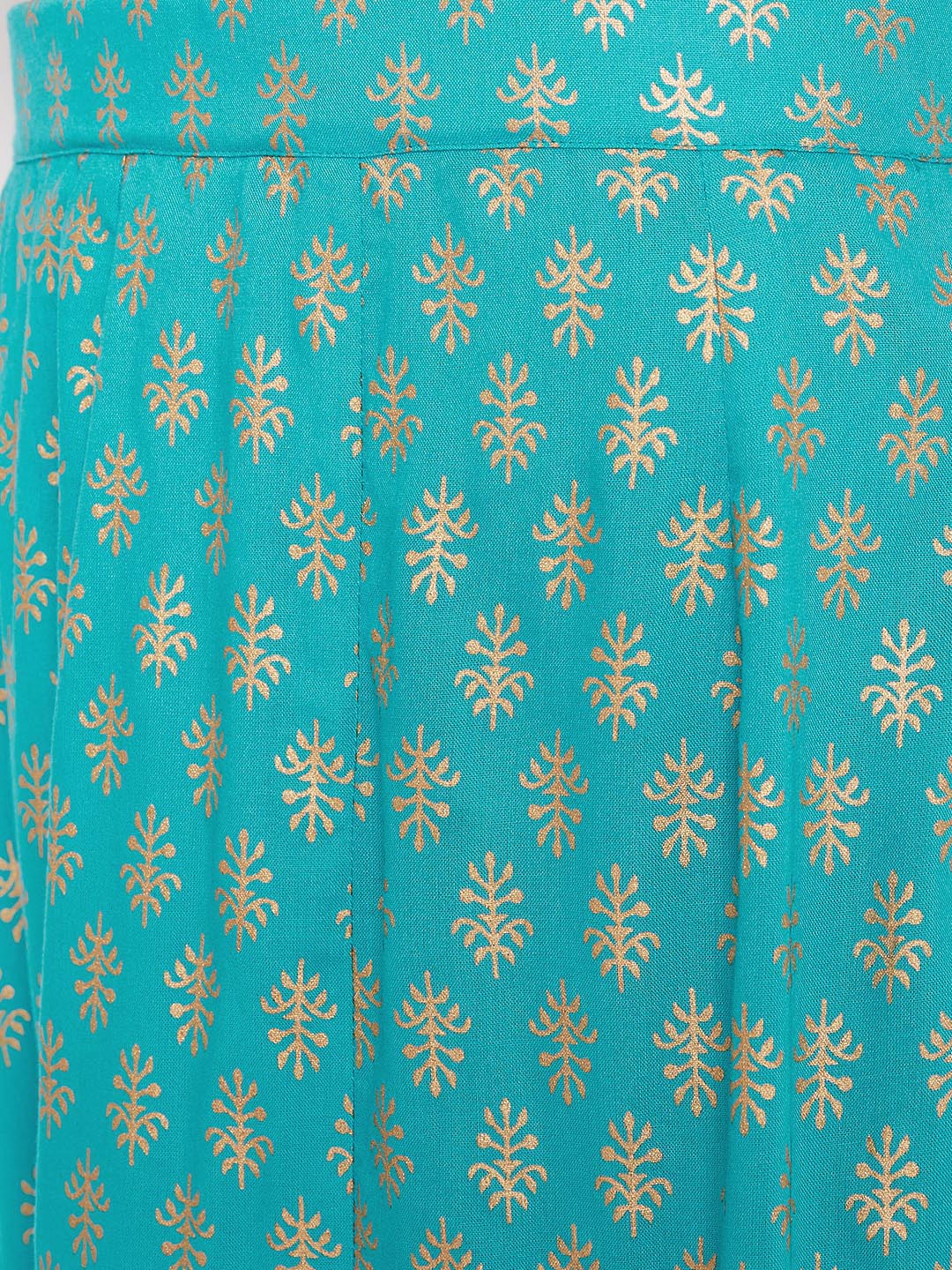 Crop top with cowl dhoti skirt
