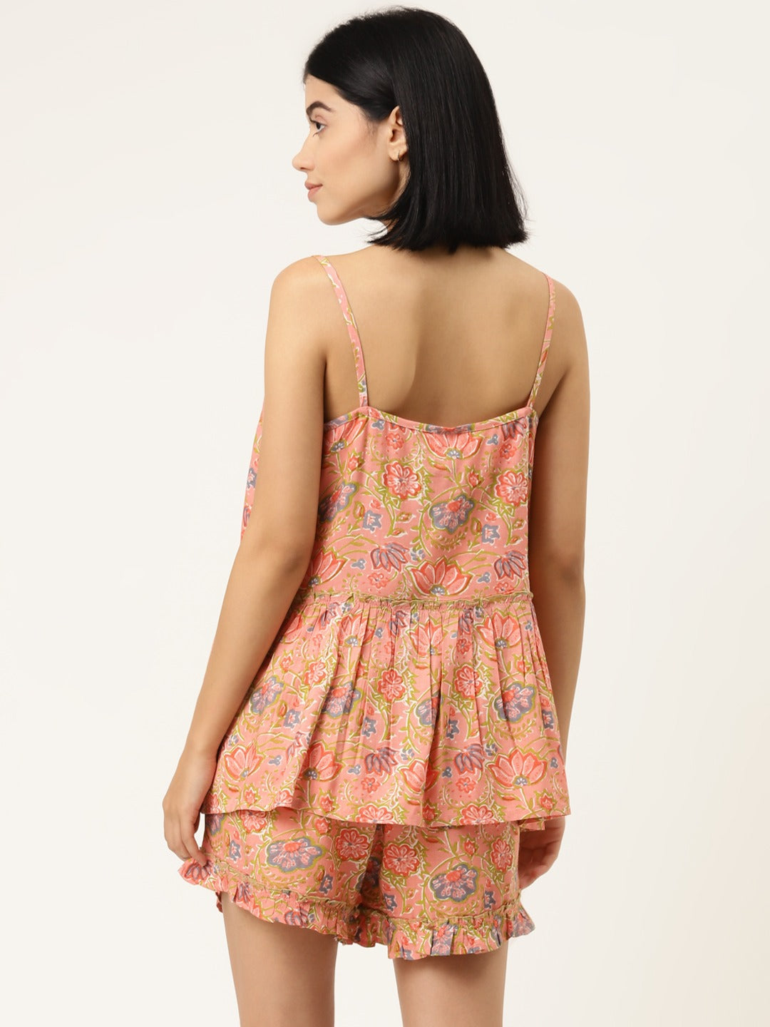 Frill Speghetti and Shorts Set