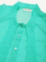 Load image into Gallery viewer, Tie up collar shirt blouse
