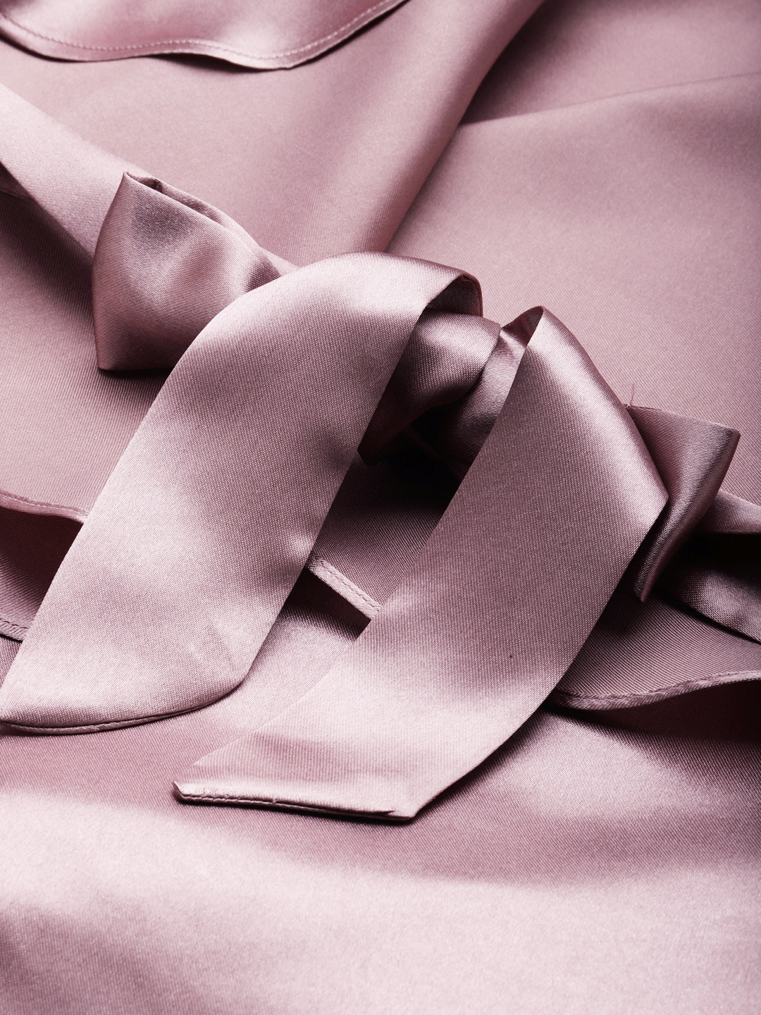 Asymmettric overlap top in Dusty Pink