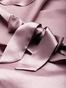 Asymmettric overlap top in Dusty Pink