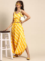 Load image into Gallery viewer, Crop top with cowl dhoti skirt

