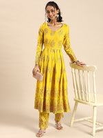 Load image into Gallery viewer, Box Pleated flare kurta with palazzo
