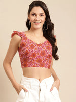 Load image into Gallery viewer, Back tie up Printed Crop Top
