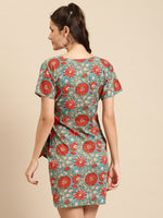 Load image into Gallery viewer, Mini Overlap tie Shift dress
