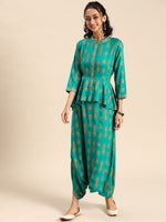 Load image into Gallery viewer, Peplum with dhoti Jumpsuit
