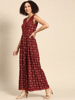 Load image into Gallery viewer, Overlap neck pleated jumpsuit
