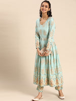 Load image into Gallery viewer, Box Pleated flare kurta with palazzo
