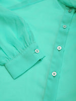 Load image into Gallery viewer, Tie up collar shirt blouse
