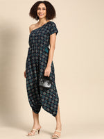 Load image into Gallery viewer, One shoulder dhoti Jumpsuit
