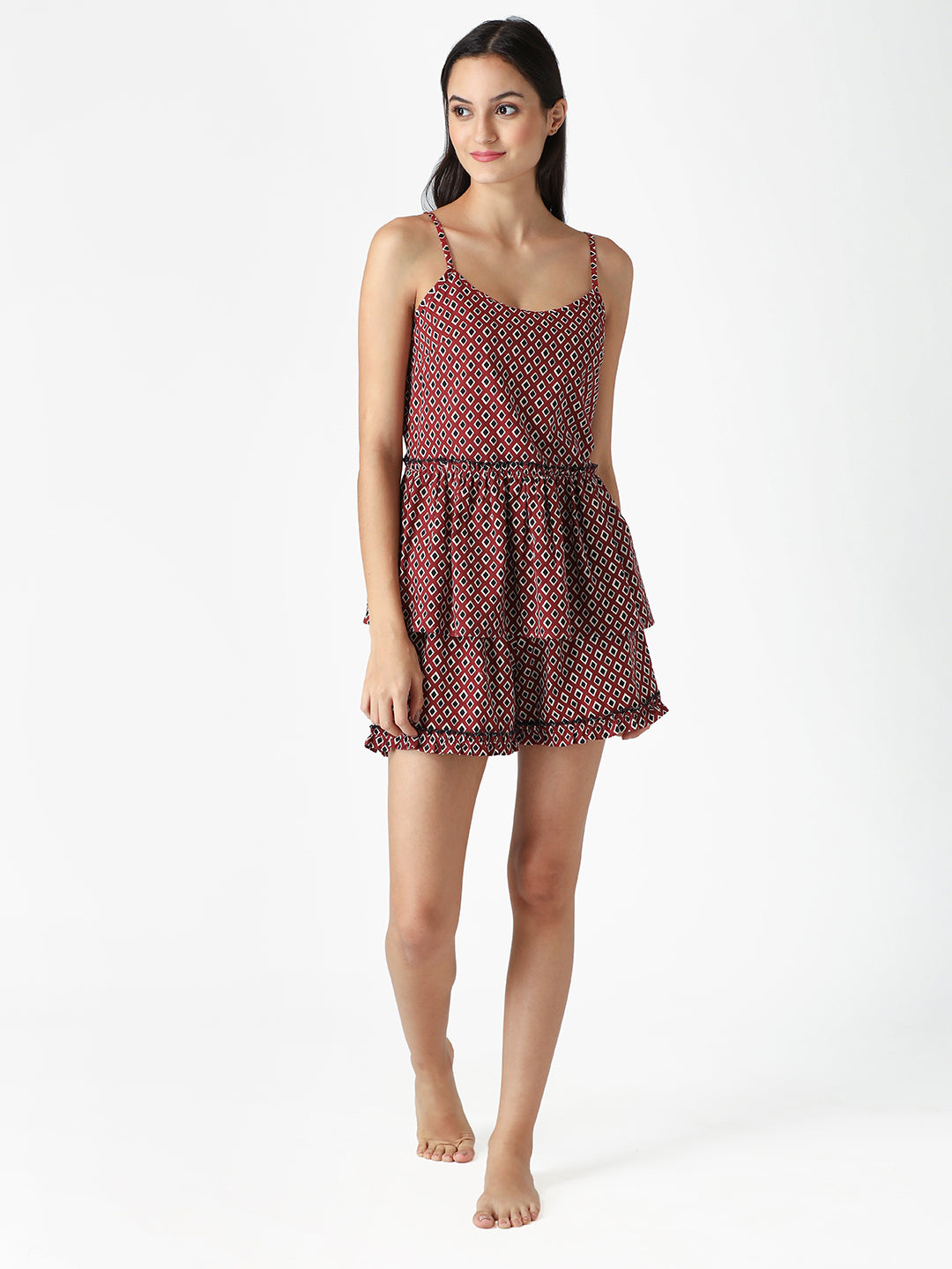 Frill Speghetti and Shorts Set