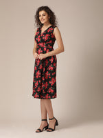 Load image into Gallery viewer, Overlap Yoke Midi Dress
