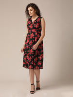 Load image into Gallery viewer, Overlap Yoke Midi Dress
