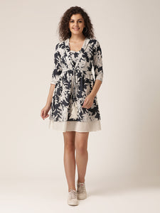 Two layer Short collar Dress