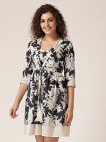 Load image into Gallery viewer, Two layer Short collar Dress
