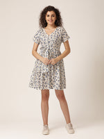 Load image into Gallery viewer, Front tie with placket mini dress
