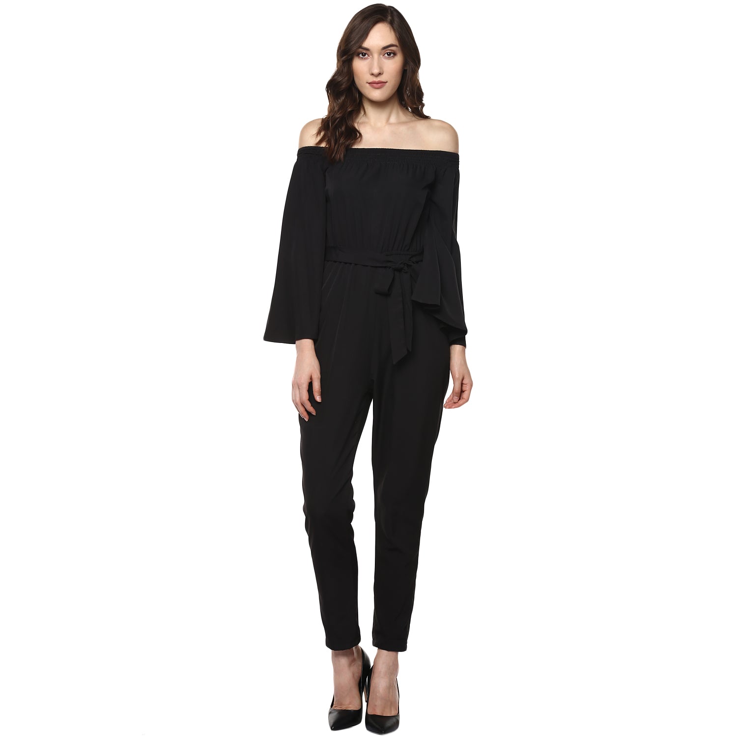 Off shoulder long jumpsuit