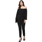 Load image into Gallery viewer, Off shoulder long jumpsuit
